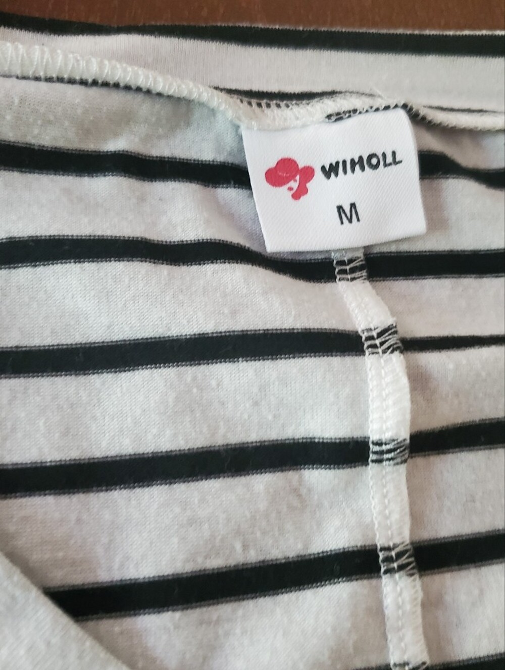 Women’s Black & White Striped Top - M